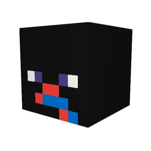 09K3 Minecraft avatar head, 3D render