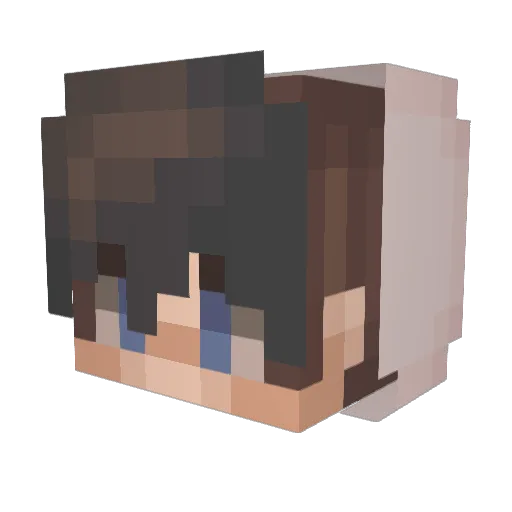 09SAM Minecraft avatar head, 3D render