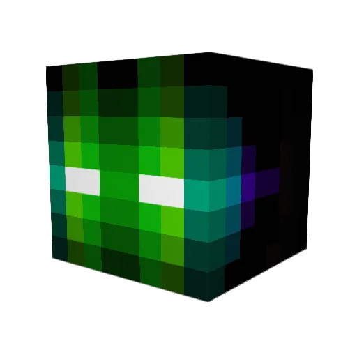 09_x0 Minecraft avatar head, 3D render