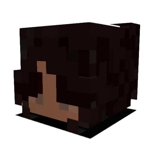 09d_v Minecraft avatar head, 3D render