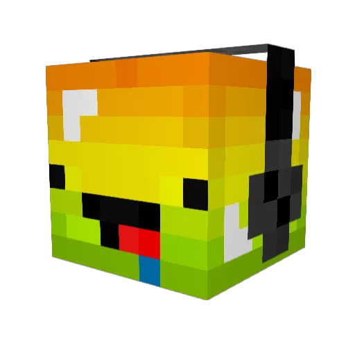 09spud Minecraft avatar head, 3D render