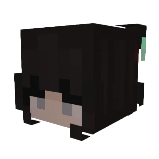 0ANA Minecraft avatar head, 3D render