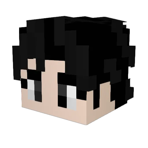 0ATE_ Minecraft avatar head, 3D render