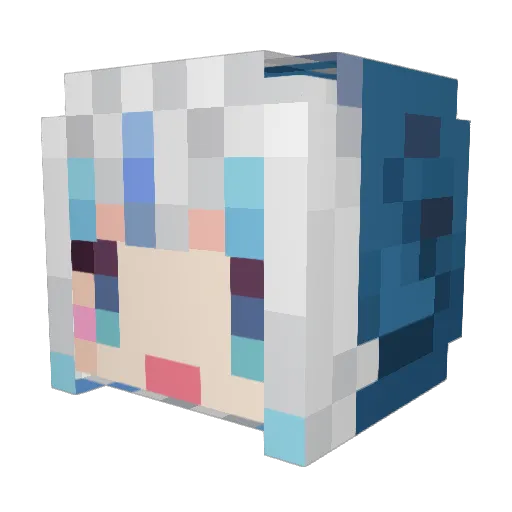 0ATH0 Minecraft avatar head, 3D render