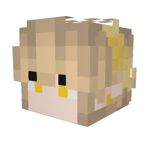 0Ayoung Minecraft avatar head, 3D render