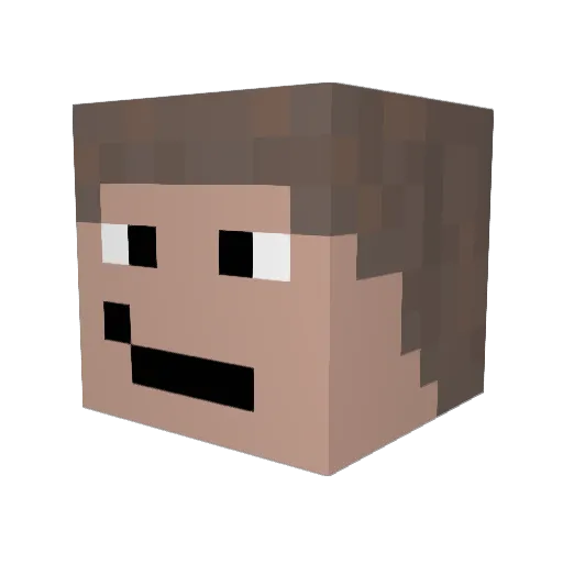 0Ayxre Minecraft avatar head, 3D render