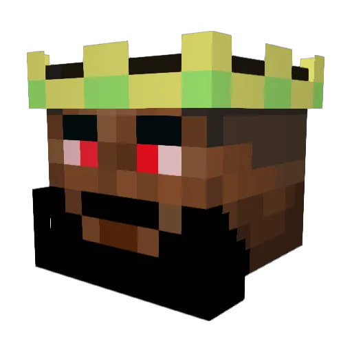 0BNR Minecraft avatar head, 3D render