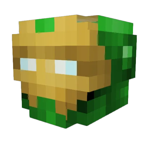 0BOB0BOB0 Minecraft avatar head, 3D render