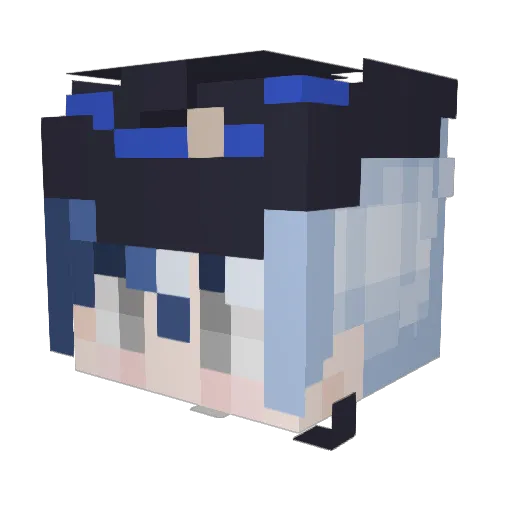 0Beaver0 Minecraft avatar head, 3D render