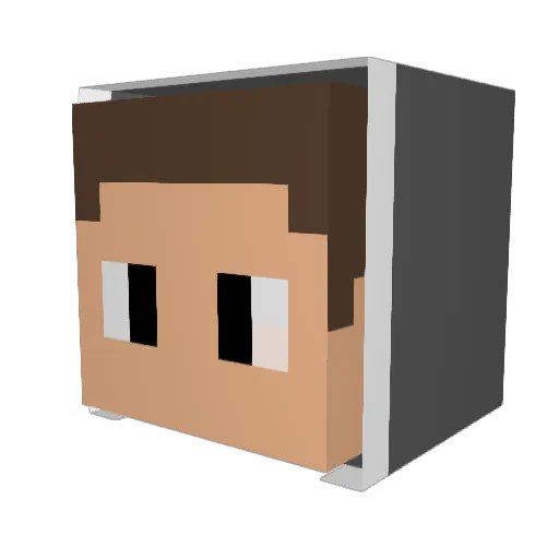 0Bsanity Minecraft avatar head, 3D render