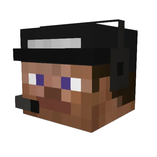 0CQC0 Minecraft avatar head, 3D render