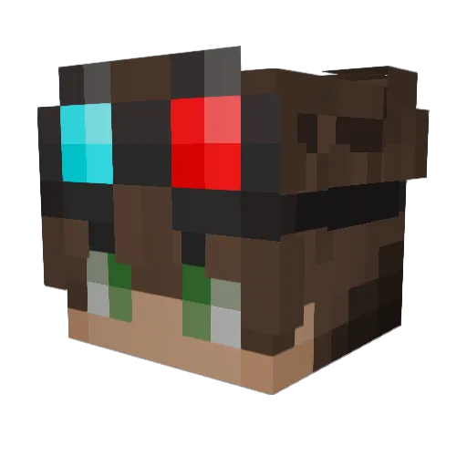 0CTOZER0 Minecraft avatar head, 3D render