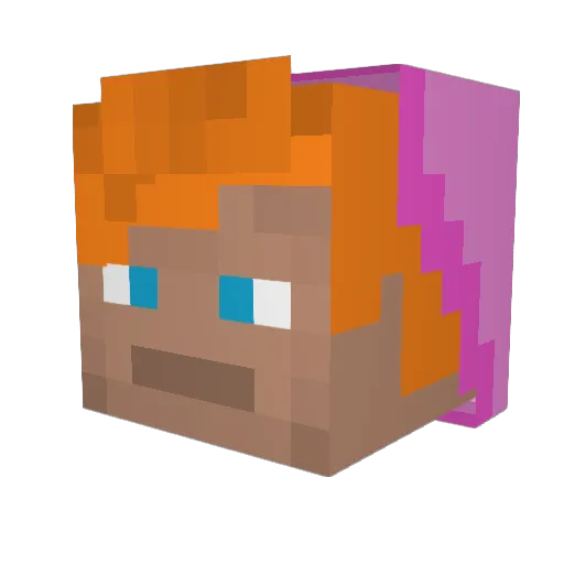 0Chicha0 Minecraft avatar head, 3D render