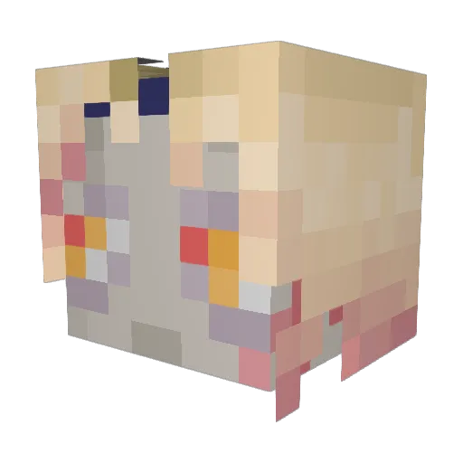 0ClownBoy Minecraft avatar head, 3D render