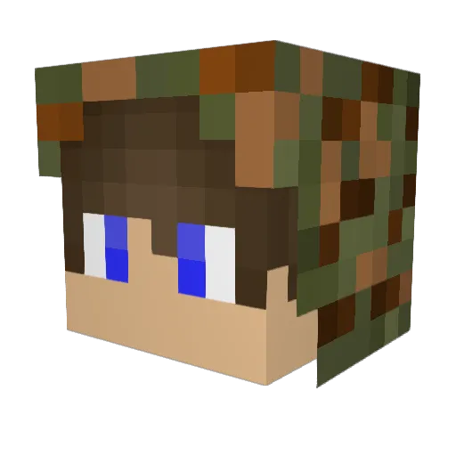 0DarkIron Minecraft avatar head, 3D render