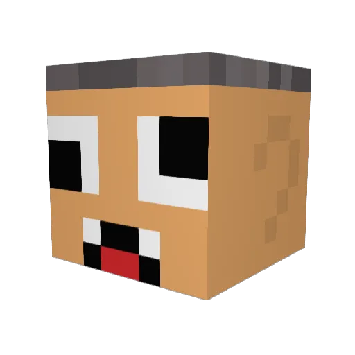 0Derpy Minecraft avatar head, 3D render