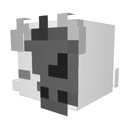 0Dui Minecraft avatar head, 3D render