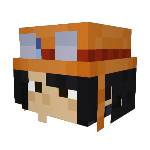 0FF10 Minecraft avatar head, 3D render