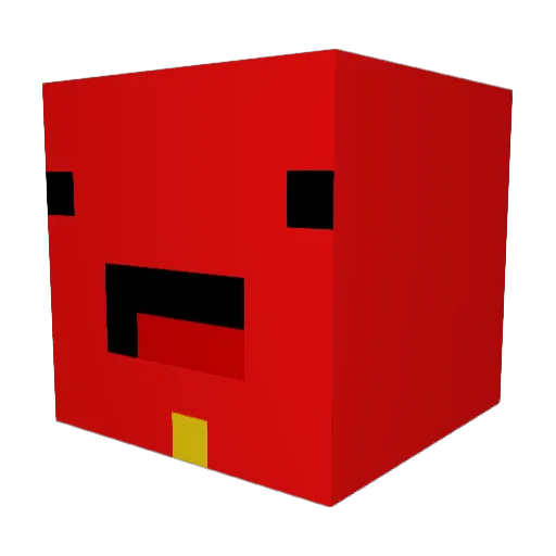 0FLEXONMCXD Minecraft avatar head, 3D render