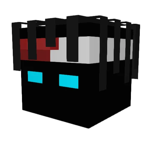 0FXALT Minecraft avatar head, 3D render