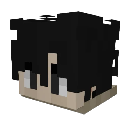 0Fireball Minecraft avatar head, 3D render