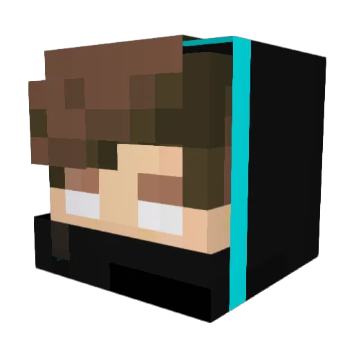 0Frosty Minecraft avatar head, 3D render