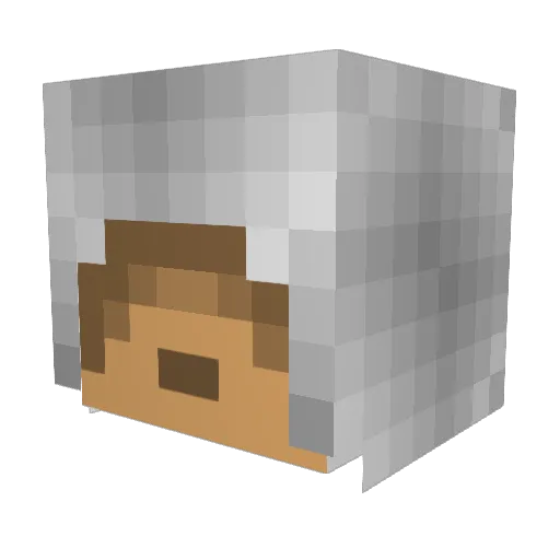 0Galiac Minecraft avatar head, 3D render