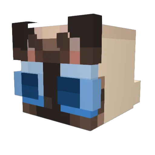 0Grass0 Minecraft avatar head, 3D render
