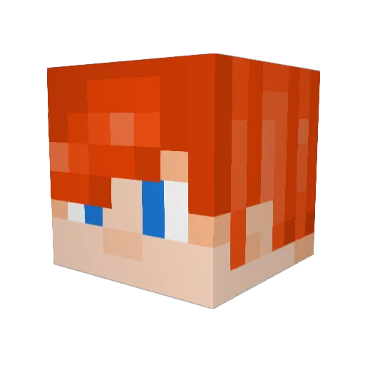 0HEAF Minecraft avatar head, 3D render
