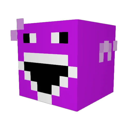0HfLUfFIE Minecraft avatar head, 3D render