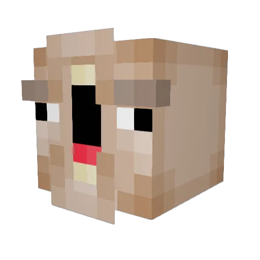 0IQ47 Minecraft avatar head, 3D render