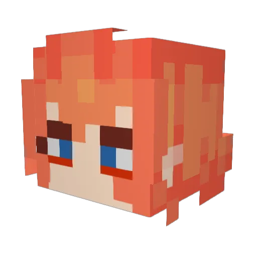 0Imp Minecraft avatar head, 3D render