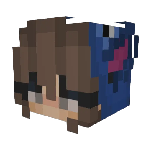 0JulcziX Minecraft avatar head, 3D render