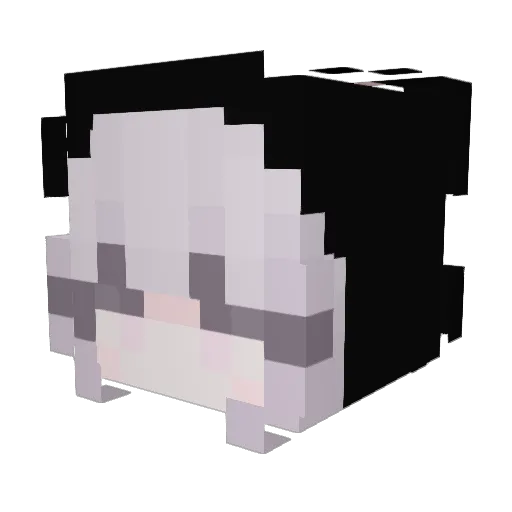 0K0_33K Minecraft avatar head, 3D render