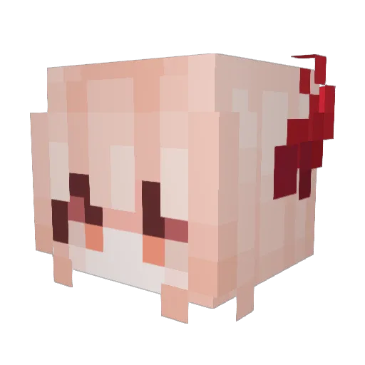 0K4H1NyaNya Minecraft avatar head, 3D render