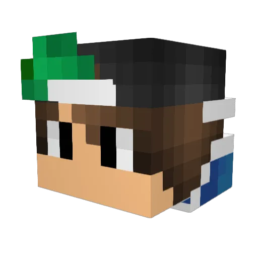 0K_G00M3R Minecraft avatar head, 3D render
