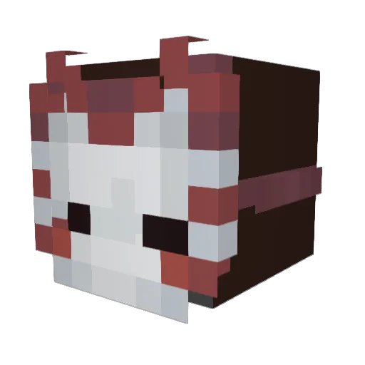 0Kawii Minecraft avatar head, 3D render