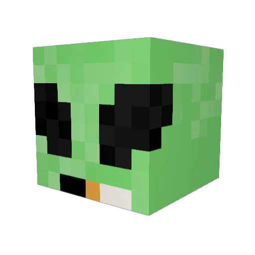 0KuZ0 Minecraft avatar head, 3D render