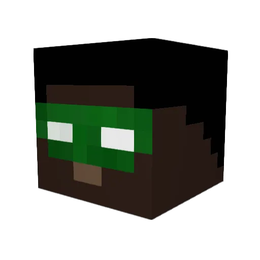 0LUKIO Minecraft avatar head, 3D render