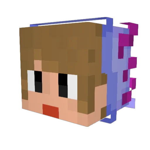 0Luckyz Minecraft avatar head, 3D render