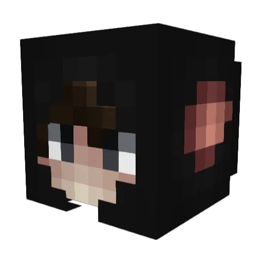0MGs Minecraft avatar head, 3D render