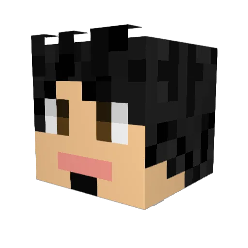 0MISSAM Minecraft avatar head, 3D render