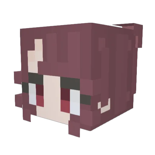 0Mathi Minecraft avatar head, 3D render