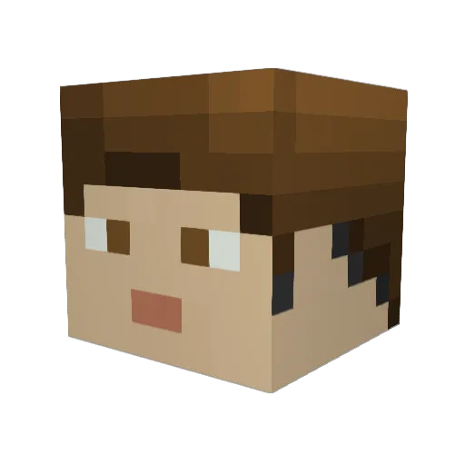 0Matt0 Minecraft avatar head, 3D render