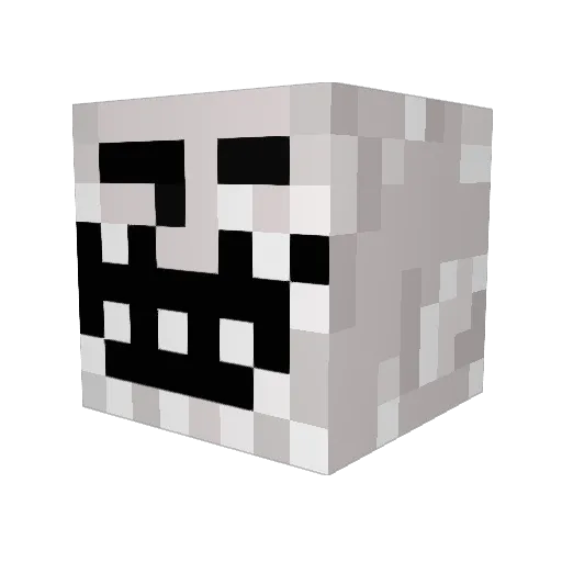 0MuTTi Minecraft avatar head, 3D render