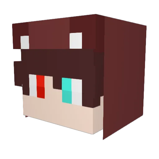 0N3N30 Minecraft avatar head, 3D render