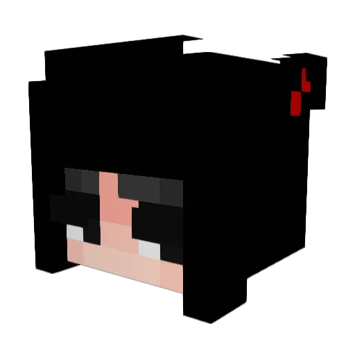 0NEGAI Minecraft avatar head, 3D render