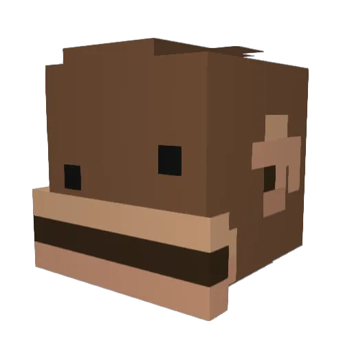 0NKEY Minecraft avatar head, 3D render