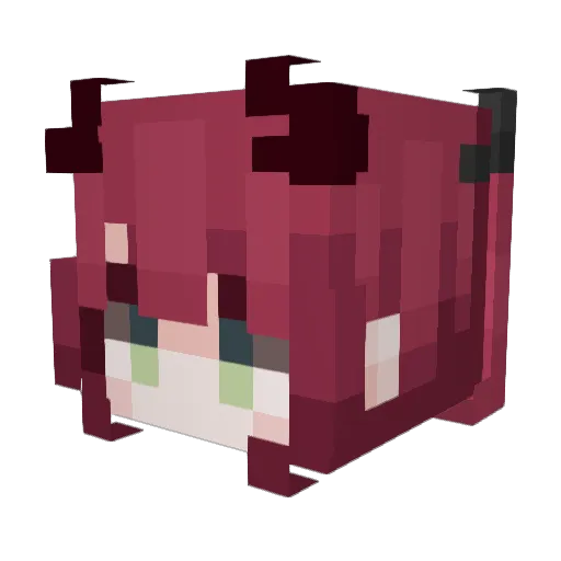 0Natt0 Minecraft avatar head, 3D render