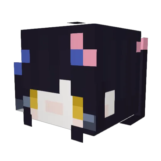 0Neki Minecraft avatar head, 3D render